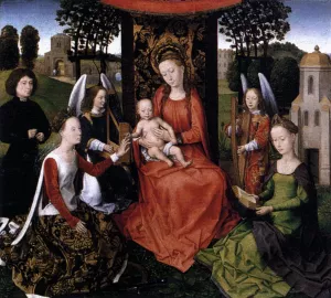 The Mystic Marriage of St Catherine by Hans Memling Oil Painting