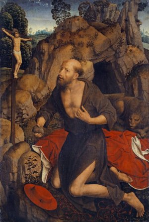 The Penitence of Saint Jerome Oil painting by Hans Memling