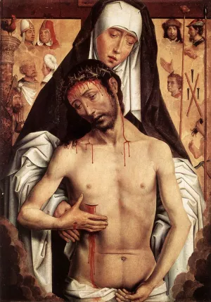 The Virgin Showing the Man of Sorrows by Hans Memling - Oil Painting Reproduction