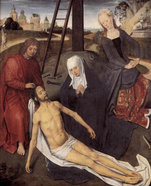 Main Product Photo of Triptych of Adriaan Reins Central Panel Painting by Hans Memling