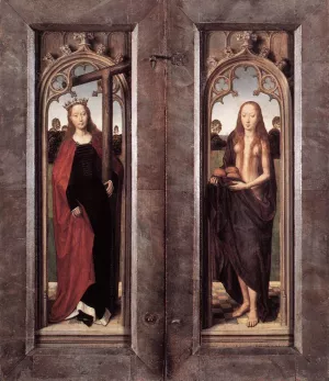 Triptych of Adriaan Reins Closed Oil painting by Hans Memling