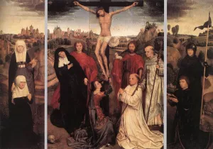 Triptych of Jan Crabbe painting by Hans Memling