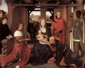 Triptych of Jan Floreins Central Panel by Hans Memling - Oil Painting Reproduction