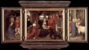 Triptych of Jan Floreins by Hans Memling Oil Painting