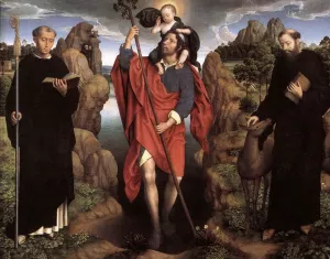 Triptych of the Family Moreel Central Panel by Hans Memling Oil Painting