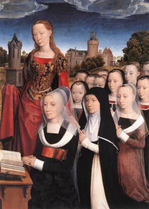 Triptych of the Family Moreel Detail by Hans Memling Oil Painting