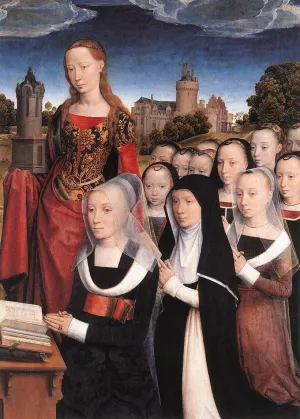 Triptych of the Family Moreel Detail Oil painting by Hans Memling