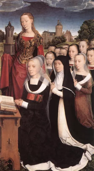 Triptych of the Family Moreel Right Wing by Hans Memling Oil Painting