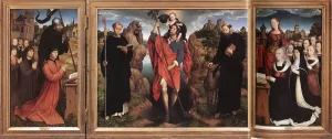 Triptych of the Family Moreel by Hans Memling - Oil Painting Reproduction