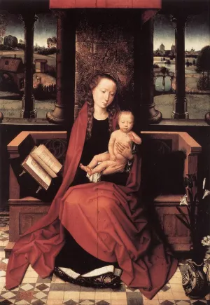 Virgin and Child Enthroned by Hans Memling Oil Painting