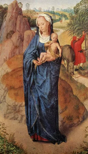 Virgin and Child in a Landscape painting by Hans Memling