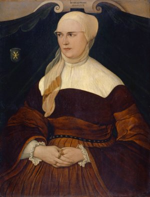 Portrait of Anna Hungerl, Wife of the Munich Councillor Joseph Schowinger von Wyl by Hans Mielich Oil Painting
