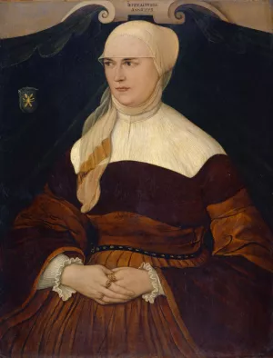 Portrait of Anna Hungerl, Wife of the Munich Councillor Joseph Schowinger von Wyl by Hans Mielich Oil Painting