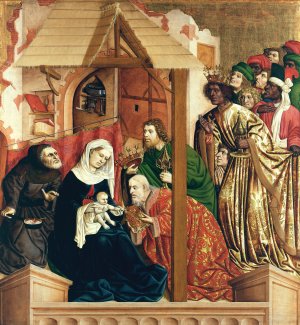 Adoration of the Magi; The Wings of the Wurzach Altar by Hans Multscher Oil Painting