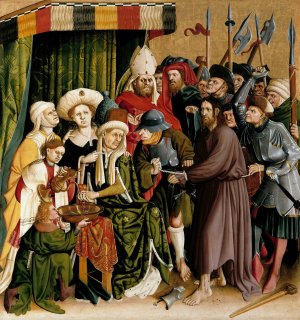 Christ before Pilate; The Wings of the Wurzach Altar by Hans Multscher Oil Painting
