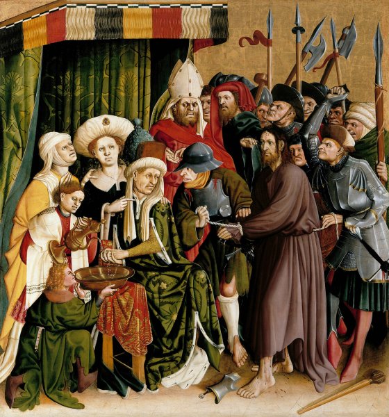 Main Product Photo of Christ before Pilate; The Wings of the Wurzach Altar  Painting by Hans Multscher