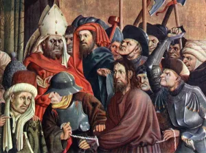 Christus Before Pilate Detail by Hans Multscher - Oil Painting Reproduction