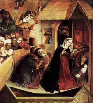 The Birth of Christ by Hans Multscher - Oil Painting Reproduction