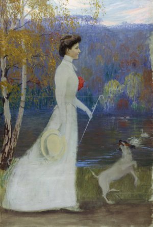 Caroline Grand Duchess of Saxony-Weimar-Eisenach by Hans Olde Oil Painting