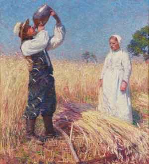 Harvesting by Hans Olde Oil Painting