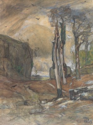 Schadelstatte by Hans Peter Feddersen The Younger Oil Painting