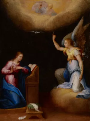 Annunciation by Hans Rottenhammer Oil Painting