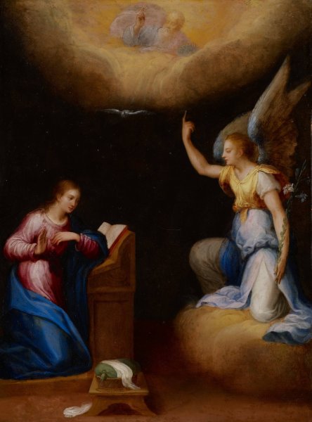 Annunciation  by Hans Rottenhammer - Hand-Painted Oil Painting Reproduction