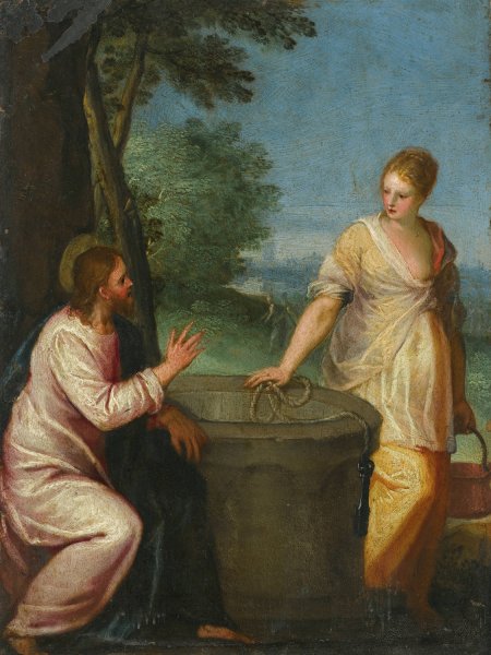 Christ And The Woman At The Well by Hans Rottenhammer - Hand-Painted Oil Painting Reproduction