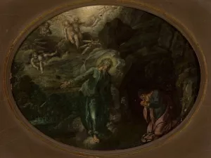 God Talking to Noah Oil painting by Hans Rottenhammer