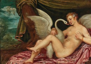 Leda and the Swan by Hans Rottenhammer Oil Painting