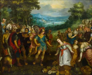 The Encounter of David and Abigail by Hans Rottenhammer Oil Painting