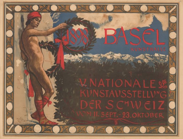 1898 Basel - V. Nationale Kunstausstellung der Schweiz  by Hans Sandreuter - Hand-Painted Oil Painting Reproduction