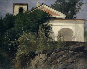 Chapel near Contra by Hans Sandreuter Oil Painting