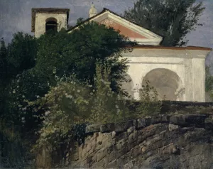 Chapel near Contra by Hans Sandreuter Oil Painting