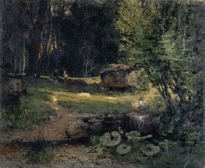 Interior of a Forest by Hans Sandreuter Oil Painting