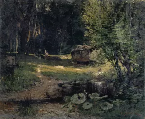 Interior of a Forest by Hans Sandreuter Oil Painting