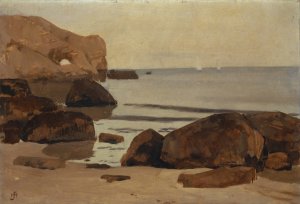 Seashore by Hans Sandreuter Oil Painting
