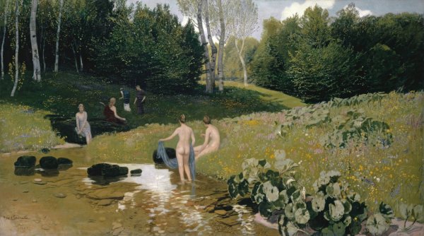 Summer Day  by Hans Sandreuter - Hand-Painted Oil Painting Reproduction