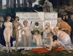 The Fountain of Youth by Hans Sandreuter Oil Painting