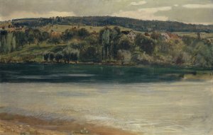 The Rhine near Stein by Hans Sandreuter Oil Painting