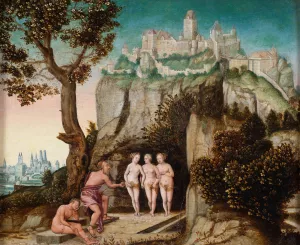 The Judgement of Paris by Hans Schopfer The Elder Oil Painting