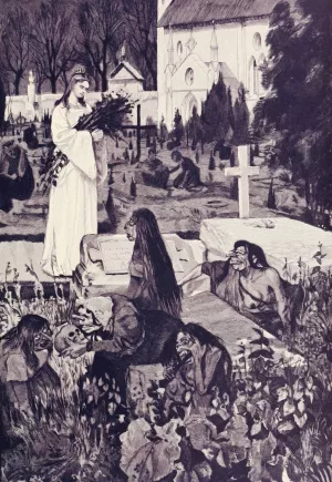 Fairy tales and stories pl22 by Hans Tegner Oil Painting