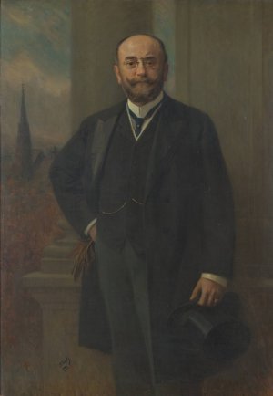 Der Wiener Burgermeister Dr. Richard Weiskirchner by Hans Temple Oil Painting
