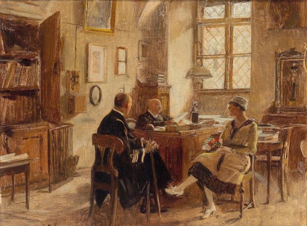 Main Product Photo of Im Pfarramt Painting by Hans Temple
