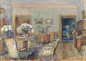Saloninterieur by Hans Temple Oil Painting