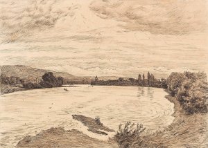 Am Wehr by Hans Thoma Oil Painting