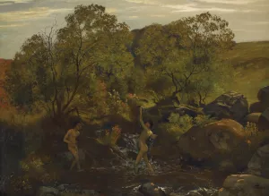 Badende Junglinge by Hans Thoma Oil Painting