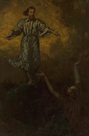 Christ and Saint Peter by Hans Thoma Oil Painting