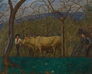 Dammerung Am Gardasee by Hans Thoma Oil Painting