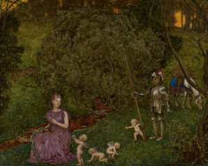 Fable - Knight by Hans Thoma Oil Painting